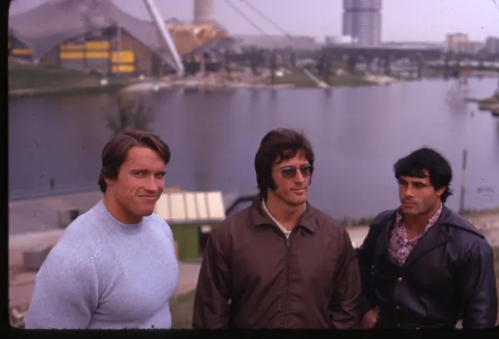 A rare candid with a young Arnold Schwarzenegger at Munich's Olympic Park.