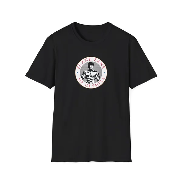 Frank Zane Mr. Olympia Logo Unisex Softstyle T-Shirt - Vintage Fitness Apparel