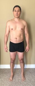 Joe Metzka April 2 2022 (1) Figure 3 – Joe Metzka, “91 Day Wonder Body” Day 1 (2021, age 47. 5’11,” 202 lbs., 18.5% bodyfat)