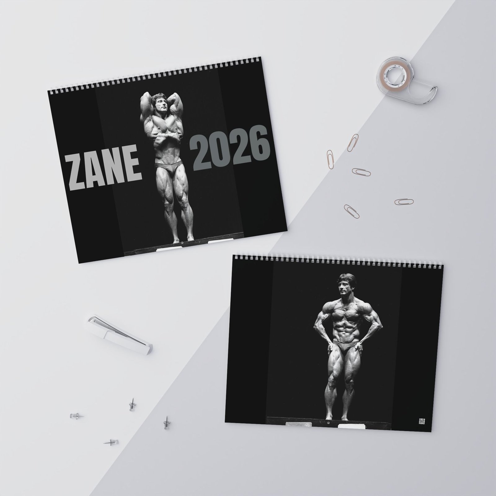 Classic Frank Zane Bodybuilding Wall Calendar 2026 – Vintage